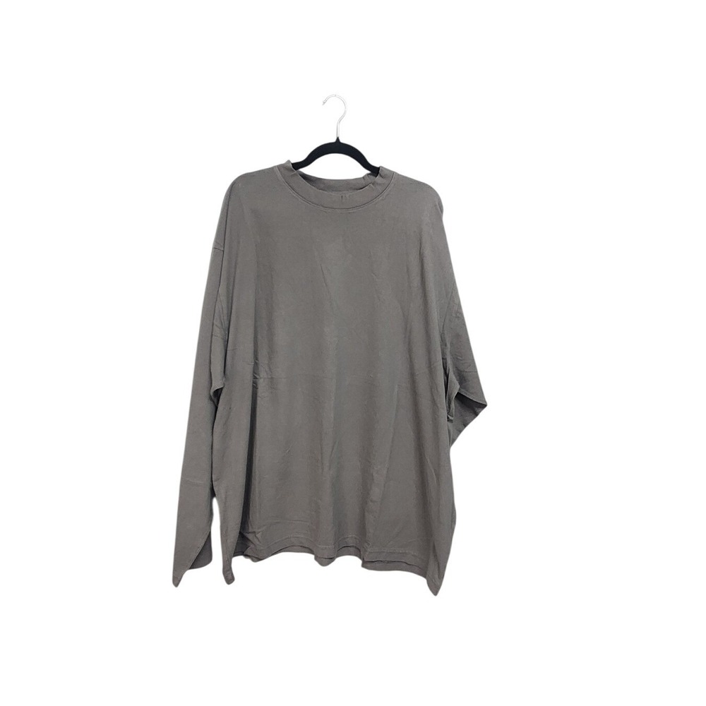 Yzy Gap Mens XXL Long Sleeve T-Shirt Taupe Grey Oversized Boxy Cotton Tee